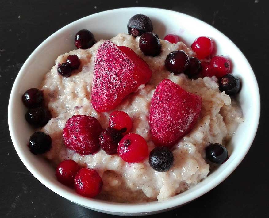 haferbrei Grundrezept - Süße Variante mit Blaubeeren